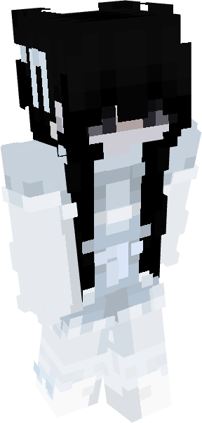 White Blue Winter Egirl